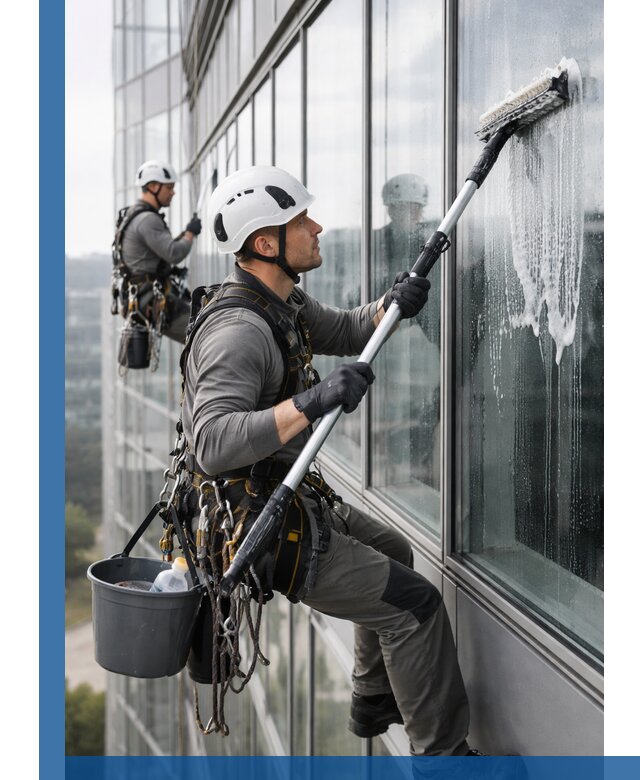 Высотная мойка сплошного остекления с выездом в Жигулёвске