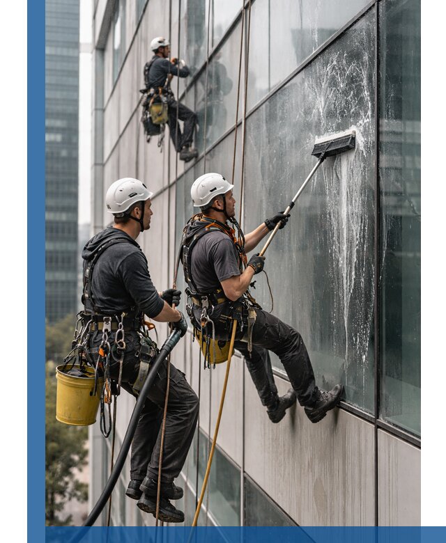 Профессиональная высотная мойка фасадов зданий в Жигулёвске