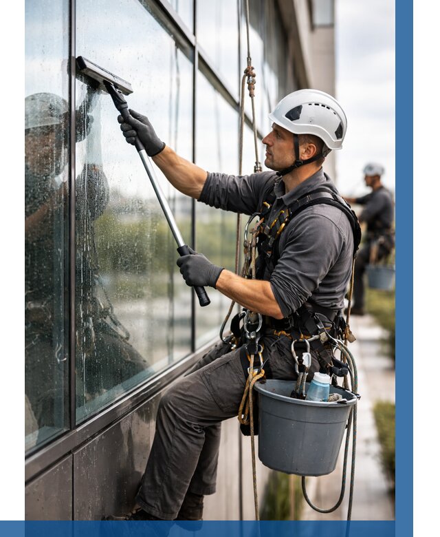 Мойка стеклянных фасадов в Жигулёвске от 202 р. | ВЫСОТНИК-Жгл