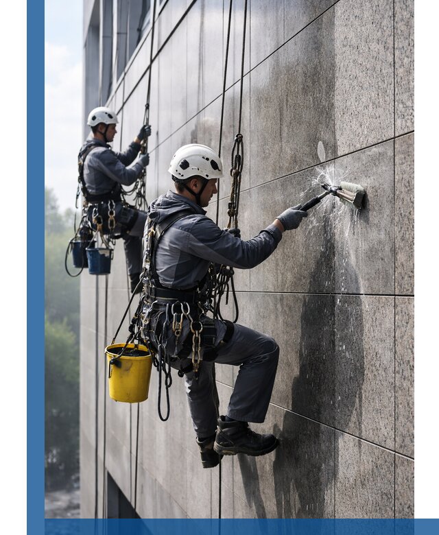 Профессиональная мойка фасада из керамогранита в Жигулёвске