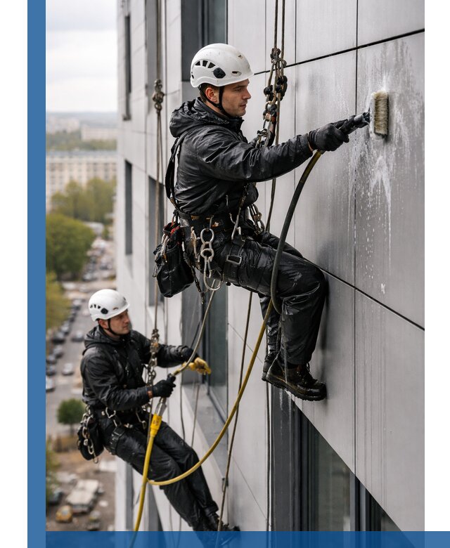 Профессиональная мойка фасада из композита в Жигулёвске