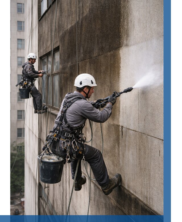 Очистка фасада от копоти в Жигулёвске от 253 р. | ВЫСОТНИК-Жгл