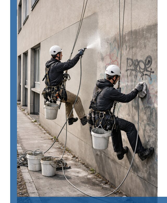 Антиграффити покрытие фасада с защитой от надписей в Жигулёвске