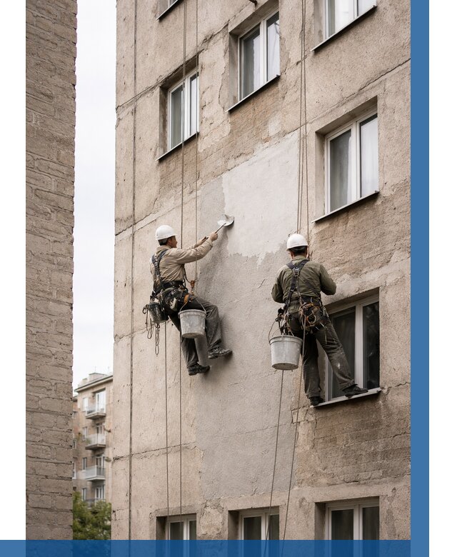 Косметический ремонт фасада в Жигулёвске от 1113 р. | ВЫСОТНИК-Жгл