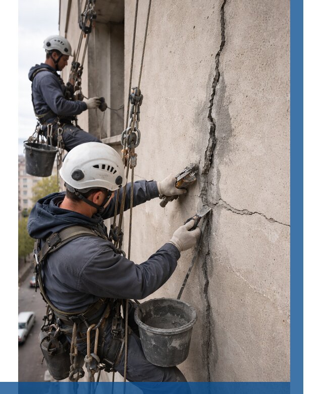 Заделка трещин на фасаде в Жигулёвске от 911 р. | ВЫСОТНИК-Жгл