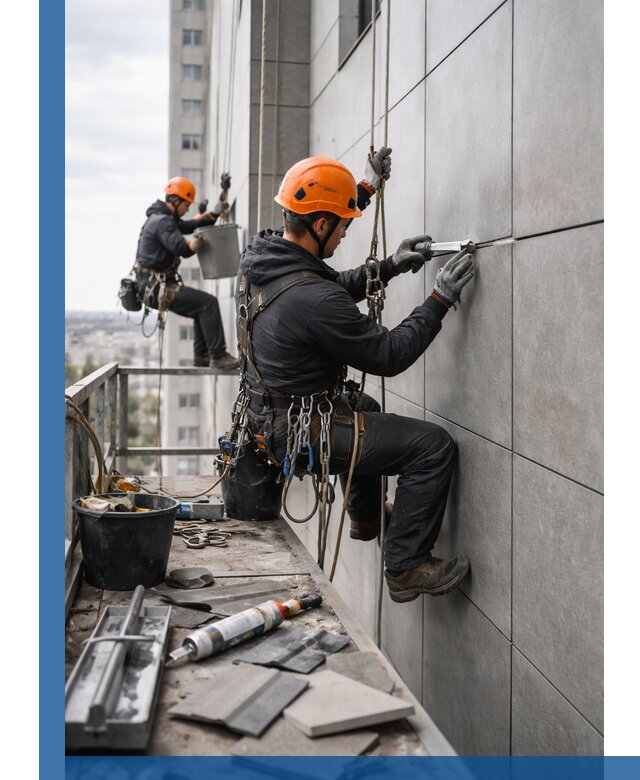 Профессиональный ремонт фасада из керамогранита в Жигулёвске