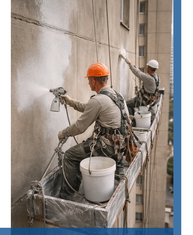 Грунтовка фасада на высоте в Жигулёвске от 121 р. | ВЫСОТНИК-Жгл