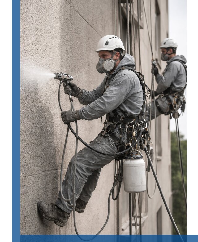 Безвоздушная покраска фасадов зданий в Жигулёвске профессионально