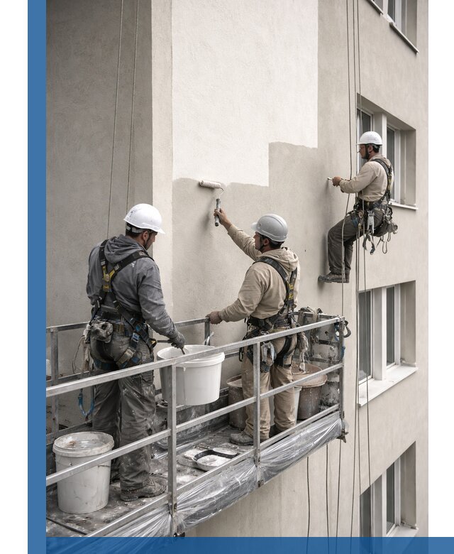 Покраска оштукатуренного фасада в Жигулёвске под ключ с гарантией