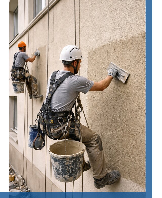 Декоративная штукатурка фасада в Жигулёвске от 1214 р. | ВЫСОТНИК-Жгл