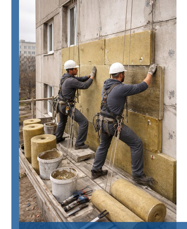 Утепление фасада минватой в Жигулёвске под ключ с гарантией