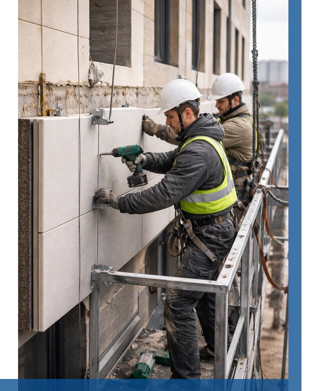 Монтаж фасадных термопанелей в Жигулёвске от 1518 р. | ВЫСОТНИК-Жгл