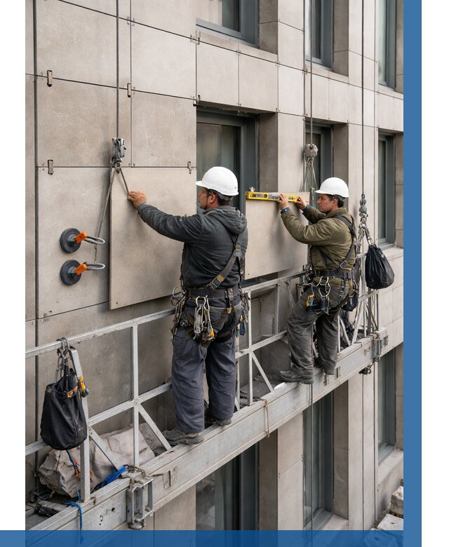 Монтаж керамогранита на фасад в Жигулёвске от 2530 р. | ВЫСОТНИК-Жгл