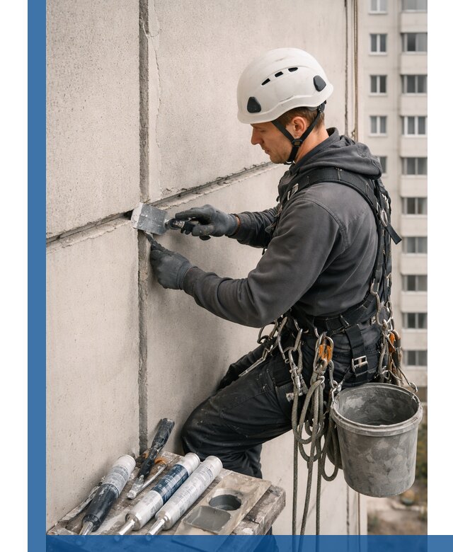 Ремонт межпанельных швов в Жигулёвске герметизация и восстановление
