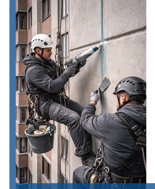 Вторичная герметизация швов фасада и кровли в Жигулёвске