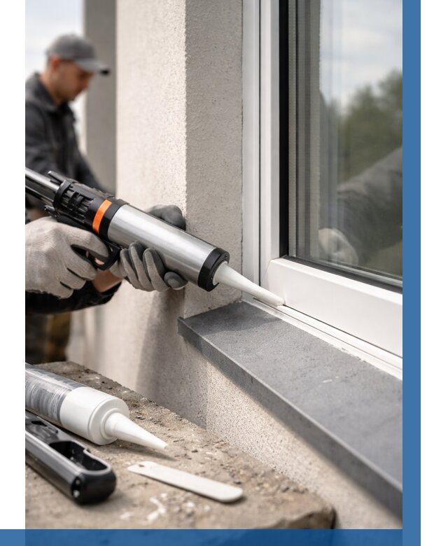 Герметизация монтажных швов окон в Жигулёвске от 658 р. | ВЫСОТНИК-Жгл