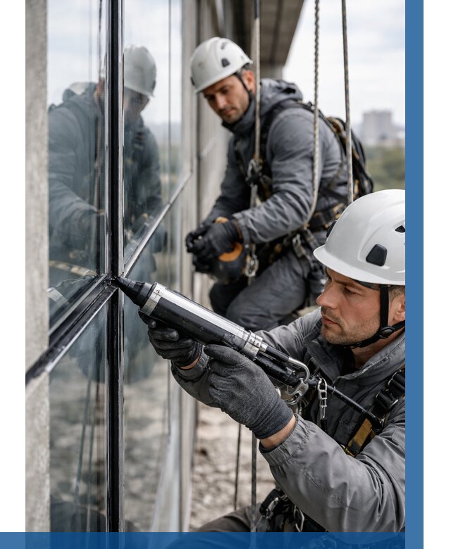 Герметизация витражных швов в Жигулёвске от 658 р. | ВЫСОТНИК-Жгл