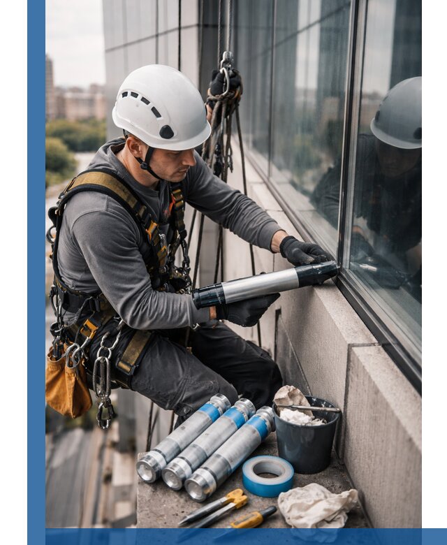 Герметизация стыков витража в Жигулёвске для герметичных фасадов