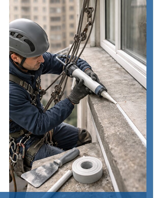 Герметизация балконного козырька в Жигулёвске от 4554 р. | ВЫСОТНИК-Жгл