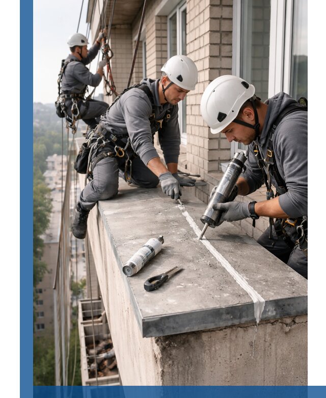 Герметизация балконного козырька в Жигулёвске профессионально