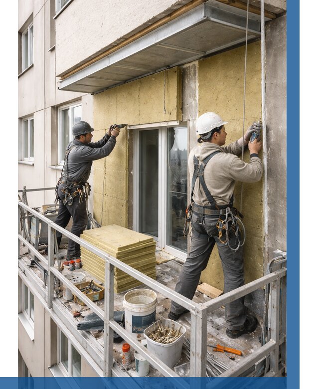 Утепление балкона снаружи в Жигулёвске от 1619 р. под ключ ВЫСОТНИК-Жгл