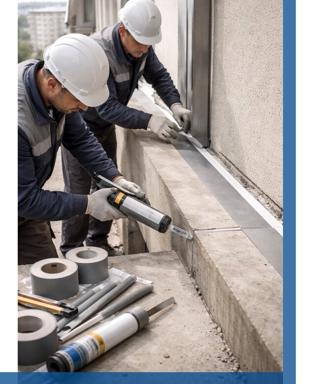 Герметизация примыкания балкона в Жигулёвске от 4554 р. | ВЫСОТНИК-Жгл