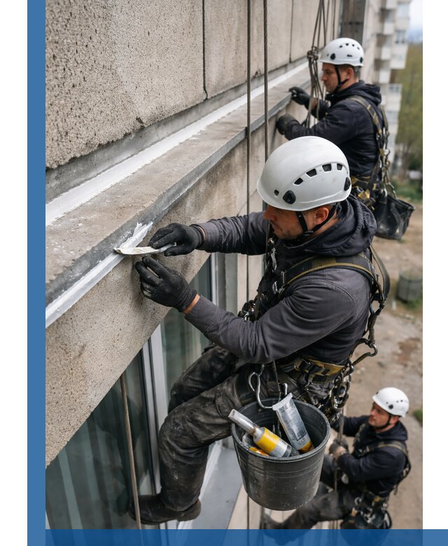 Герметизация примыкания балкона в Жигулёвске под ключ с гарантией