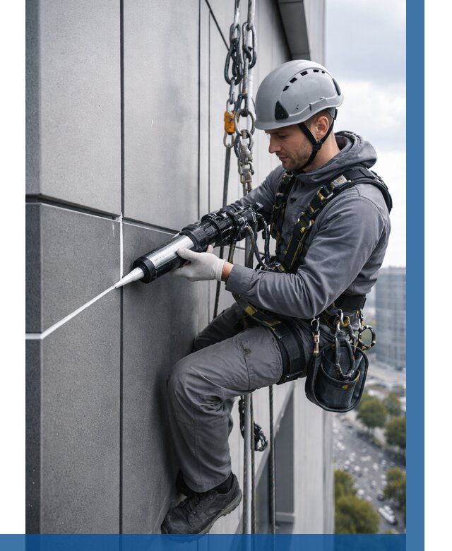 Герметизация стыков фасадных панелей в Жигулёвске от 6577 р.| ВЫСОТНИК-Жгл