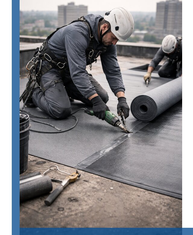 Ремонт мягкой кровли в Жигулёвске с выездом промальпинистов