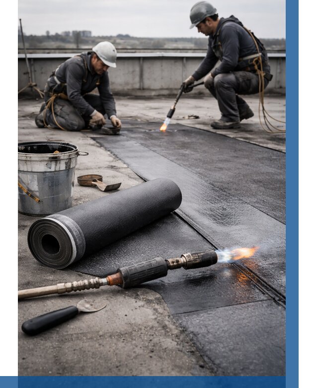 Ремонт рулонной кровли в Жигулёвске от 658 р. | ВЫСОТНИК-Жгл