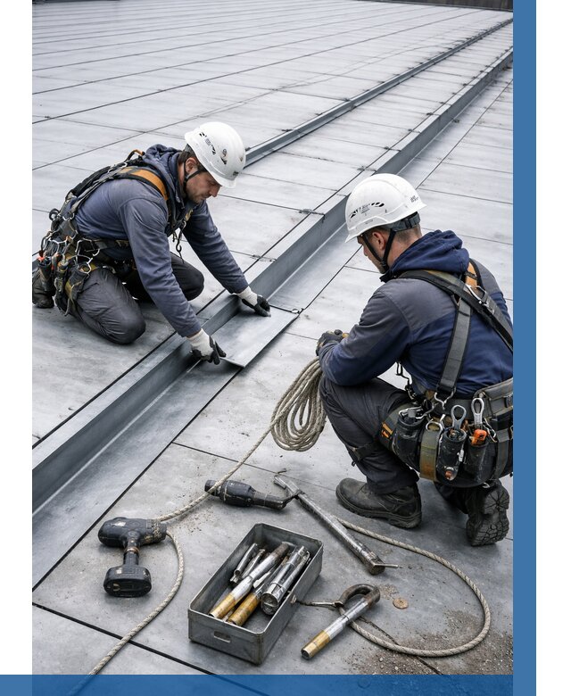 Ремонт фальцевой кровли в Жигулёвске от 708 р. | ВЫСОТНИК-Жгл