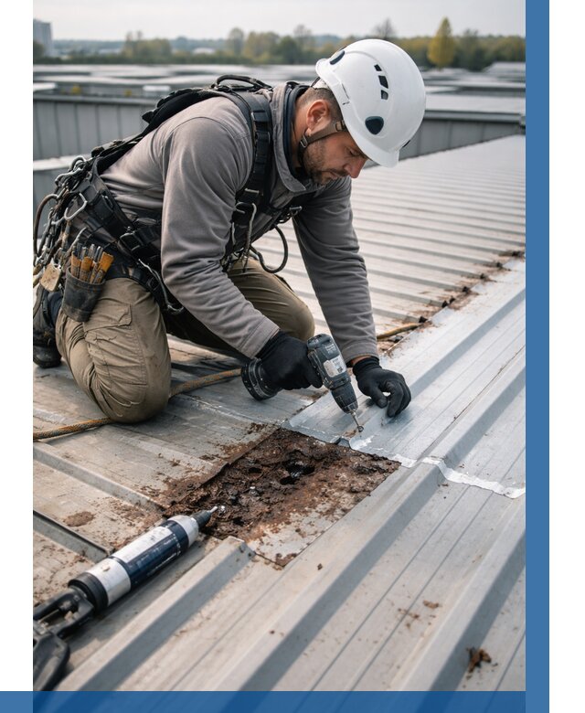 Ремонт профнастила на кровле в Жигулёвске от 708 р. | ВЫСОТНИК-Жгл