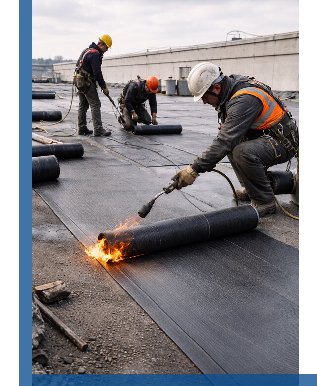 Монтаж наплавляемой кровли в Жигулёвске профессионально