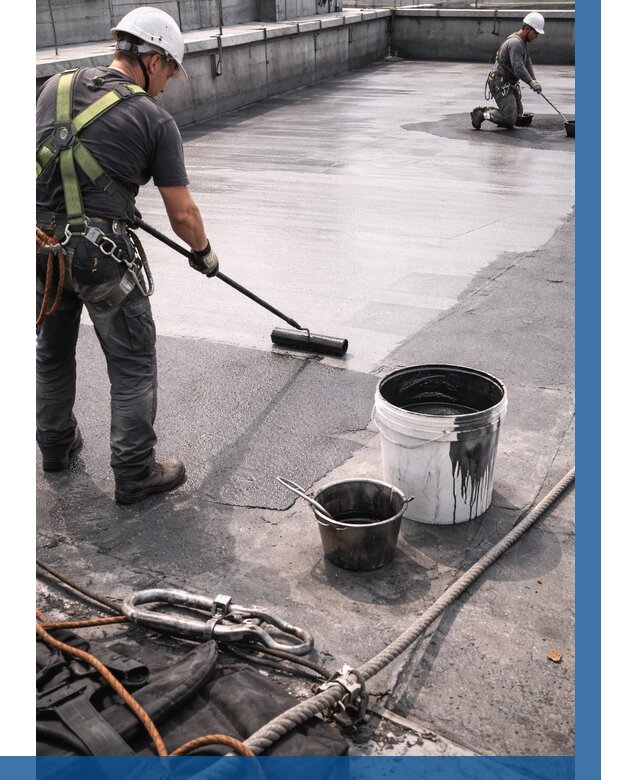 Гидроизоляция кровли жидкой резиной в Жигулёвске от 506 р. | ВЫСОТНИК-Жгл