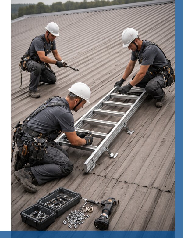 Монтаж кровельной лестницы в Жигулёвске от 4554 р. | ВЫСОТНИК-Жгл