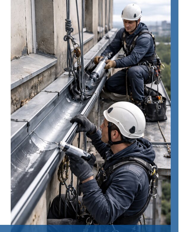 Ремонт водосточных желобов в Жигулёвске от 6577 р. | ВЫСОТНИК-Жгл