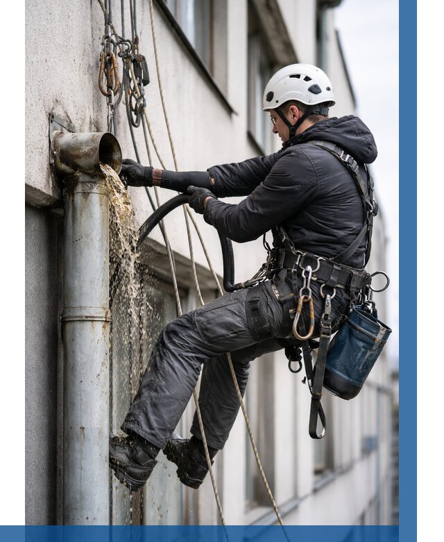 Прочистка водосточных труб в Жигулёвске от 3542 р. | ВЫСОТНИК-Жгл