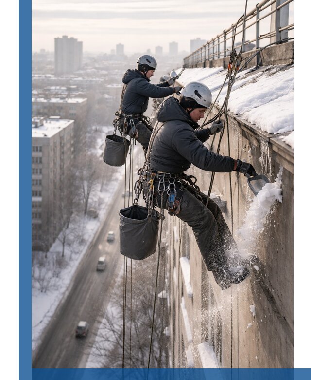 Очистка карнизов от снега в Жигулёвске профессионально и безопасно