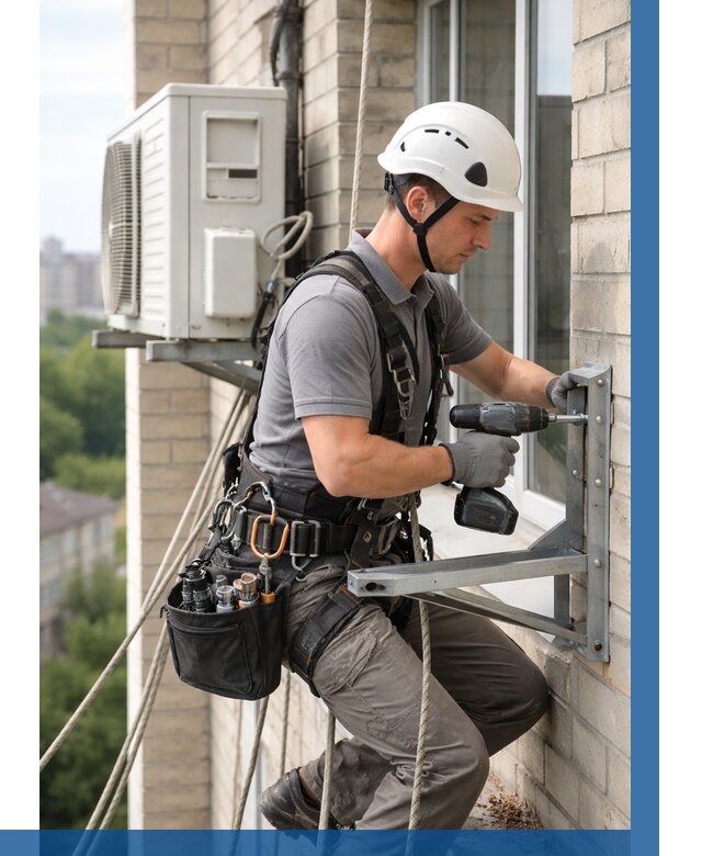 Установка кронштейнов кондиционера в Жигулёвске от 3542 р. | ВЫСОТНИК-Жгл