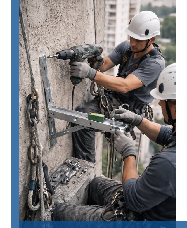 Установка кронштейнов кондиционера и крепежа в Жигулёвске