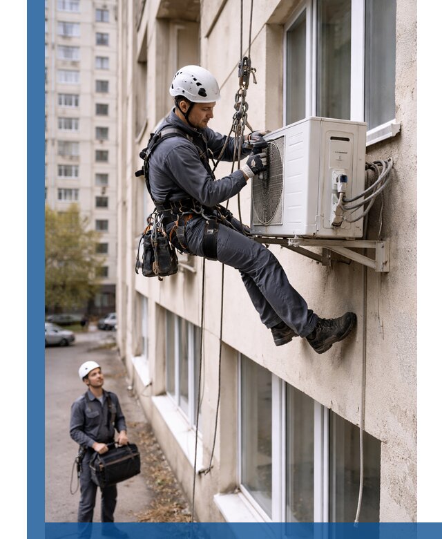 Демонтаж внешнего блока кондиционера в Жигулёвске профессионально