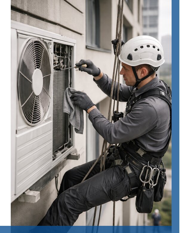 Обслуживание внешнего блока кондиционера в Жигулёвске от 2732 р.ВЫСОТНИК-Жгл