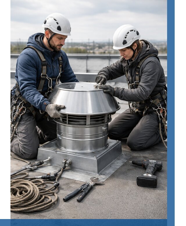 Установка дефлекторов на кровле в Жигулёвске от 4554 р. | ВЫСОТНИК-Жгл