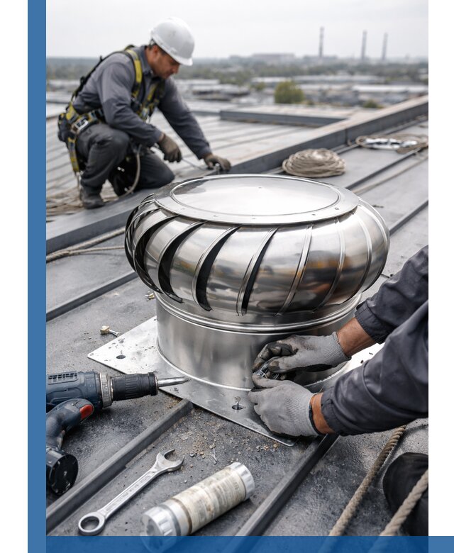 Установка дефлекторов на кровле в Жигулёвске профессионально