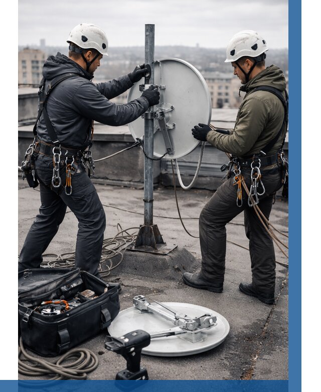 Демонтаж антенн на крыше в Жигулёвске от 4554 р. | ВЫСОТНИК-Жгл