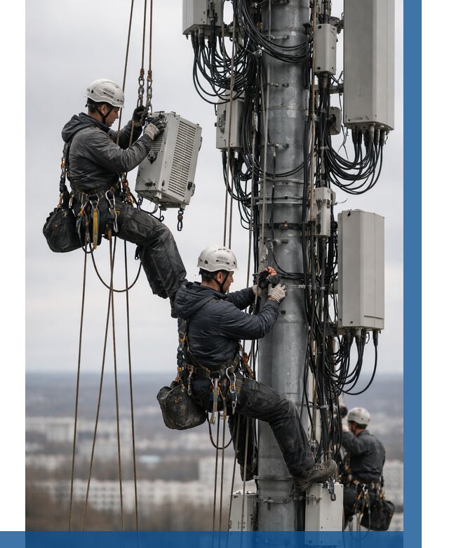 Монтаж оборудования связи на мачте в Жигулёвске от 7589 р. | ВЫСОТНИК-Жгл