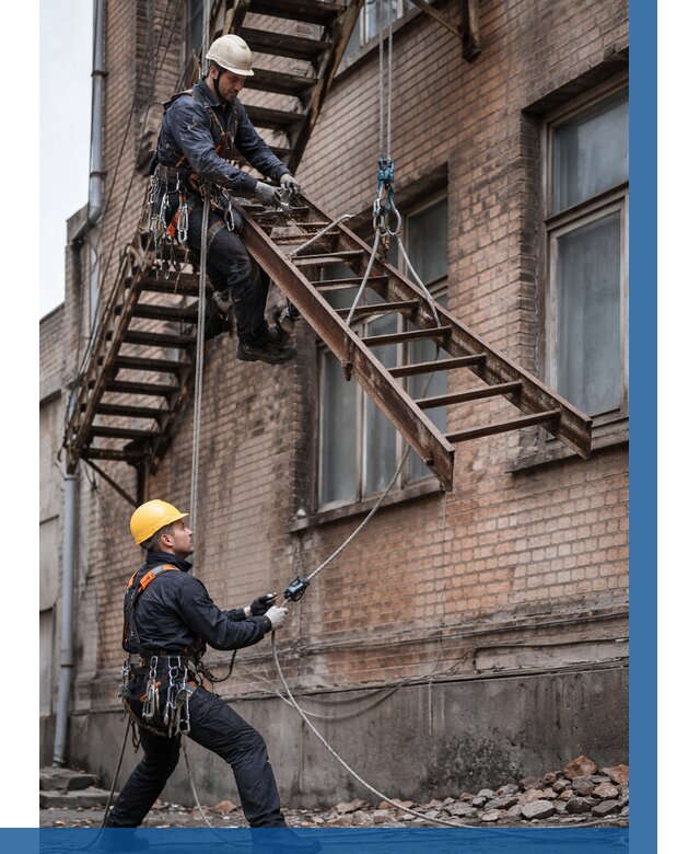 Демонтаж пожарной лестницы в Жигулёвске от 12143 р. | ВЫСОТНИК-Жгл