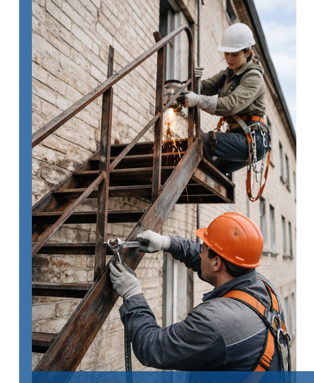 Ремонт и восстановление пожарных лестниц с выездом в Жигулёвске