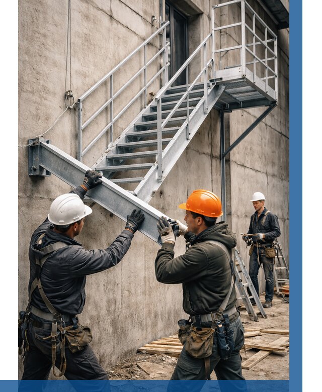 Монтаж металлических лестниц в Жигулёвске от 15179 р. | ВЫСОТНИК-Жгл