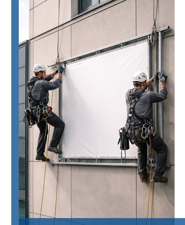 Монтаж наружной рекламной вывески в Жигулёвске под ключ